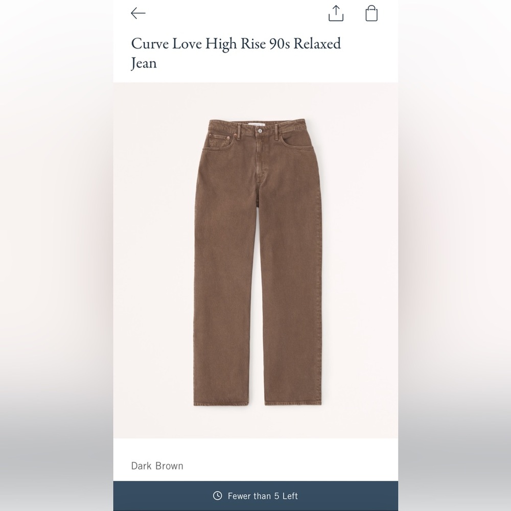 Abercrombie and Fitch 90s Relaxed Jean, Curve Love 16R